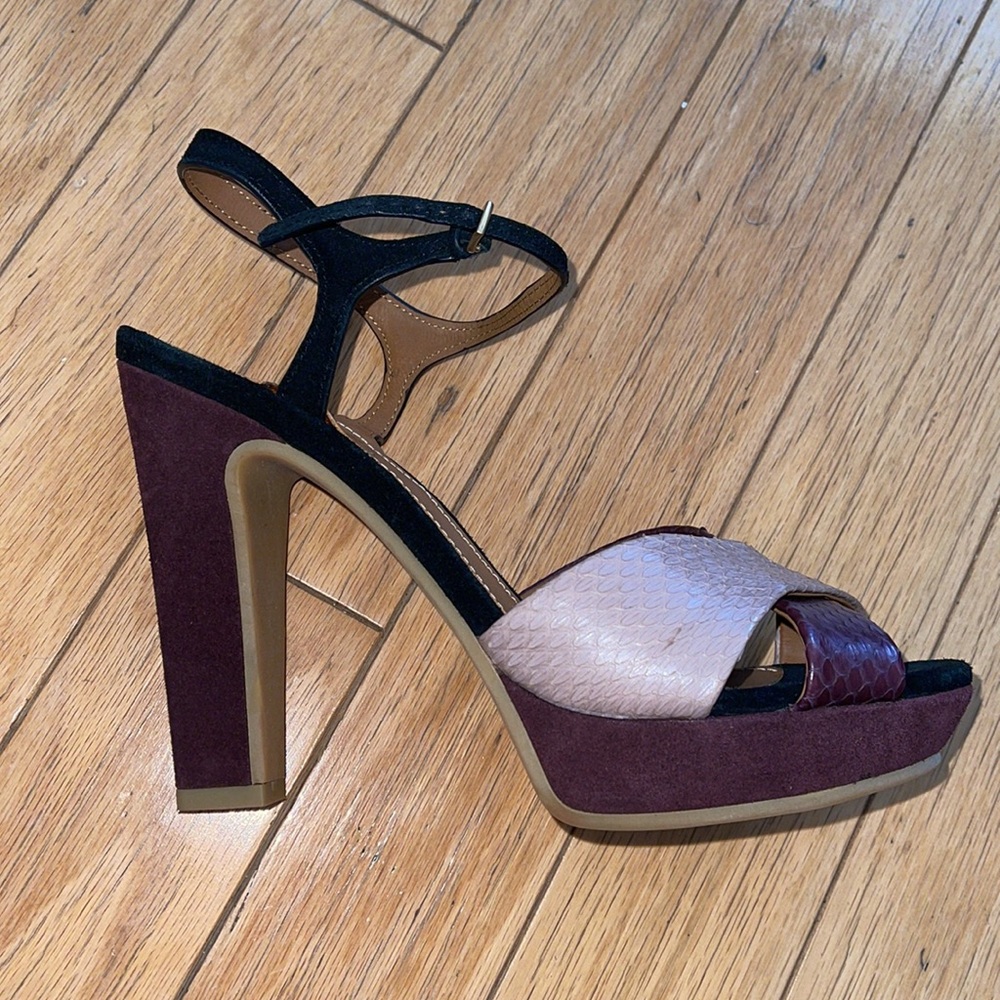 New See by Chloe 5 inch Heel size 41 Suede Snakeskin
